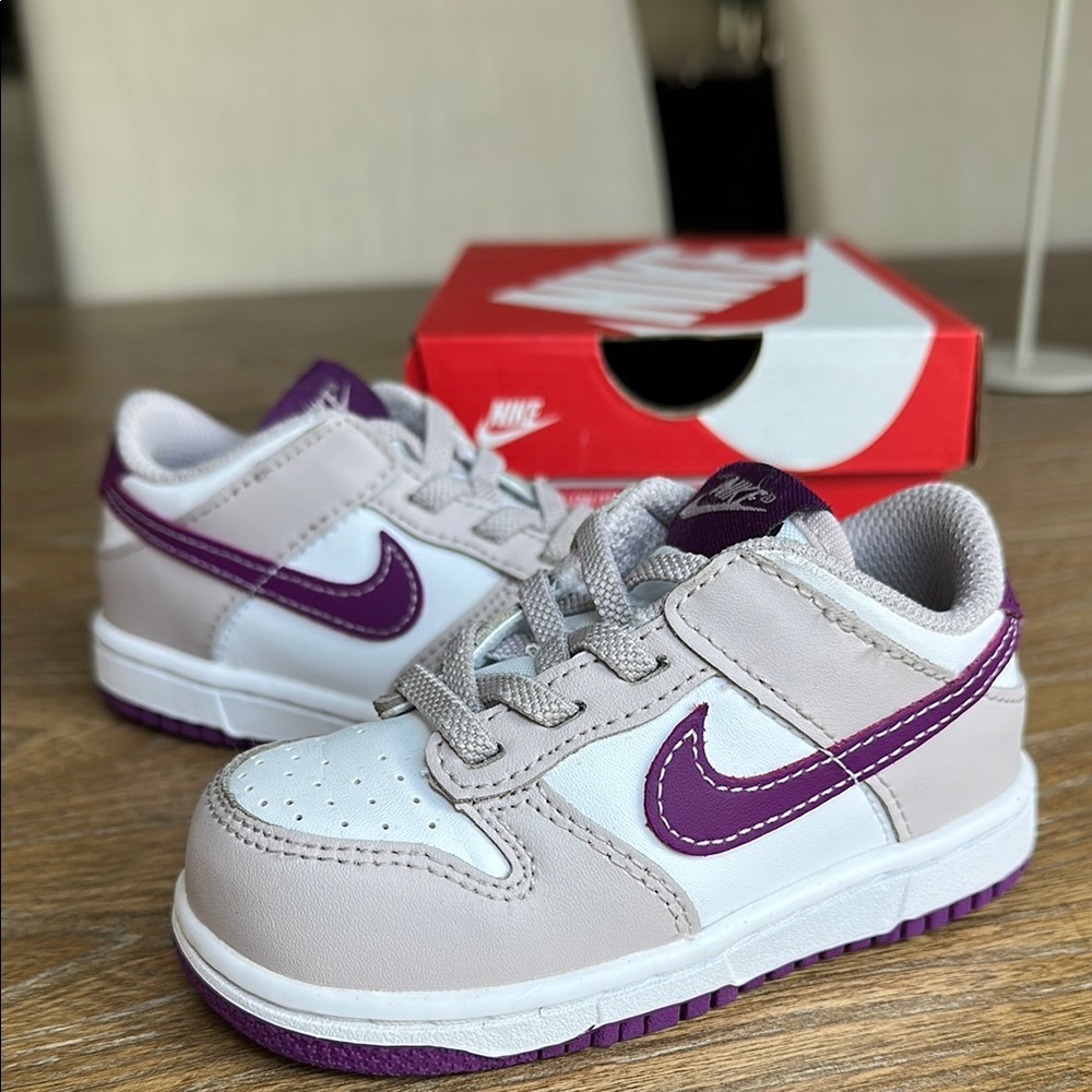 Nike Kids' Purple & Light Gray Low-Top Sneakers